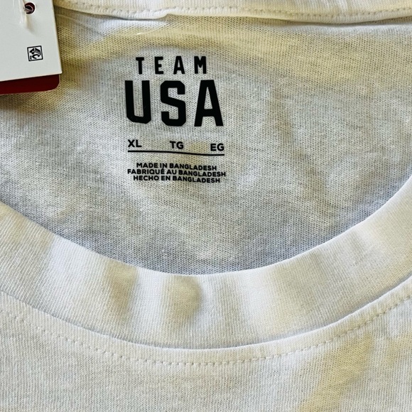 Team USA Olympics Short Sleeve T Shirt Womens XL White Let The Games Begin NWT - Picture 7 of 10